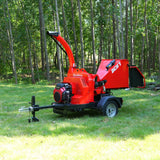 MechMaxx HONDA GX690 22HP 688cc Twin Cylinder Gasoline Engine Powered 7" Hydraulic Feeding Wood Chipper,  DCH7