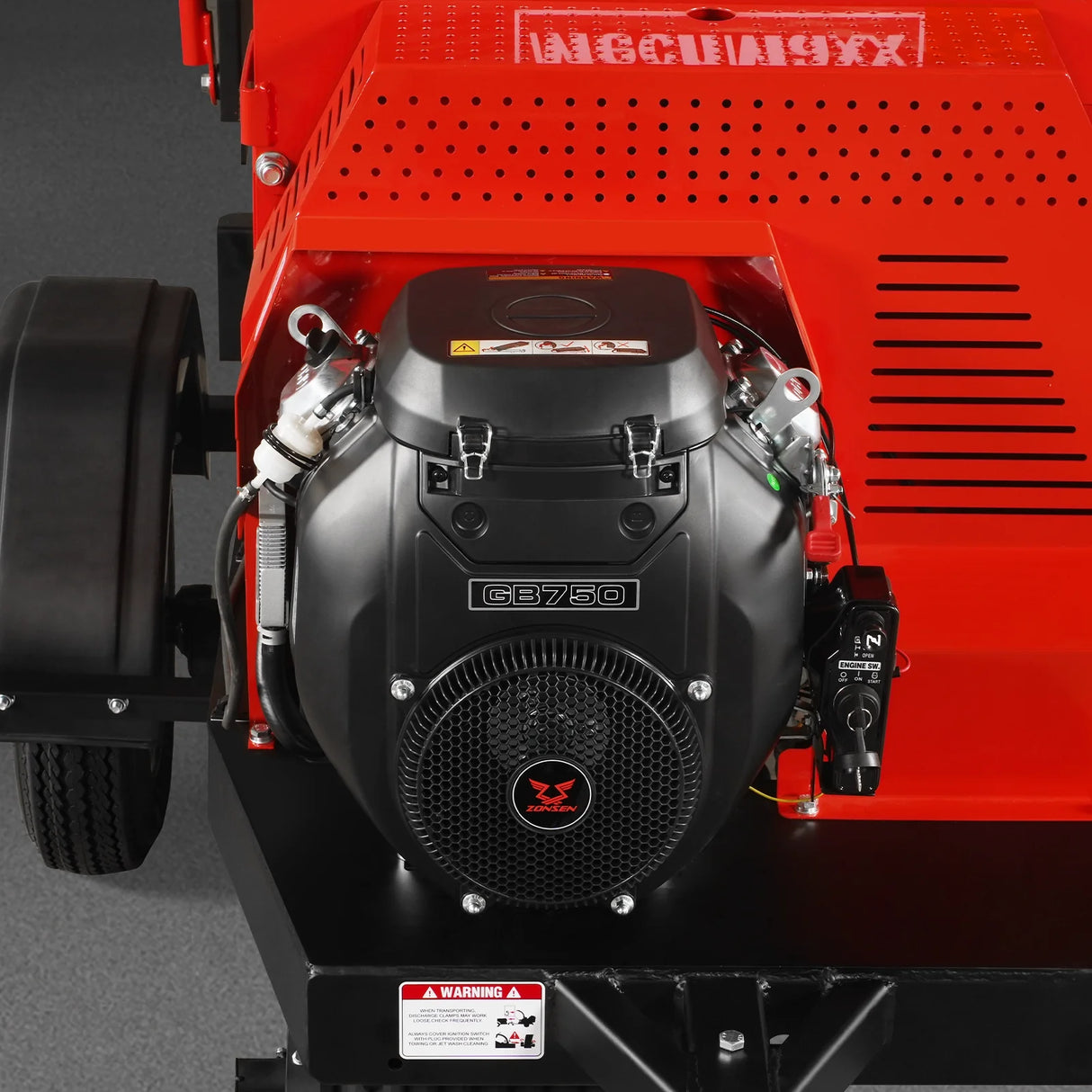 MechMaxx 25hp 750cc Twin Cylinder ZONSEN Petrol Engine 7" Hydraulic Feeding Wood Chipper,  DCH7
