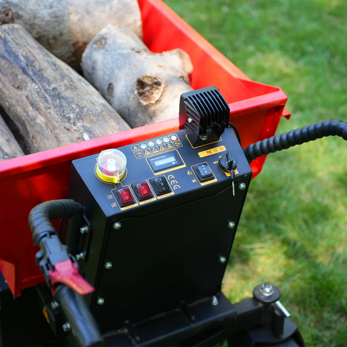 MechMaxx 1100lb Loading 1000W DC Motor 48V Battery Powered Hydraulic Tipping Dump Cart,  EH50