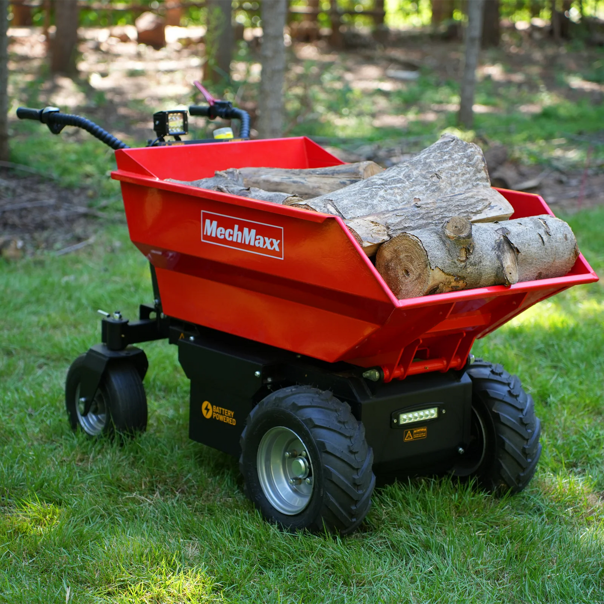 MechMaxx 1100lb Loading 1000W DC Motor 48V Battery Powered Hydraulic Tipping Dump Cart,  EH50