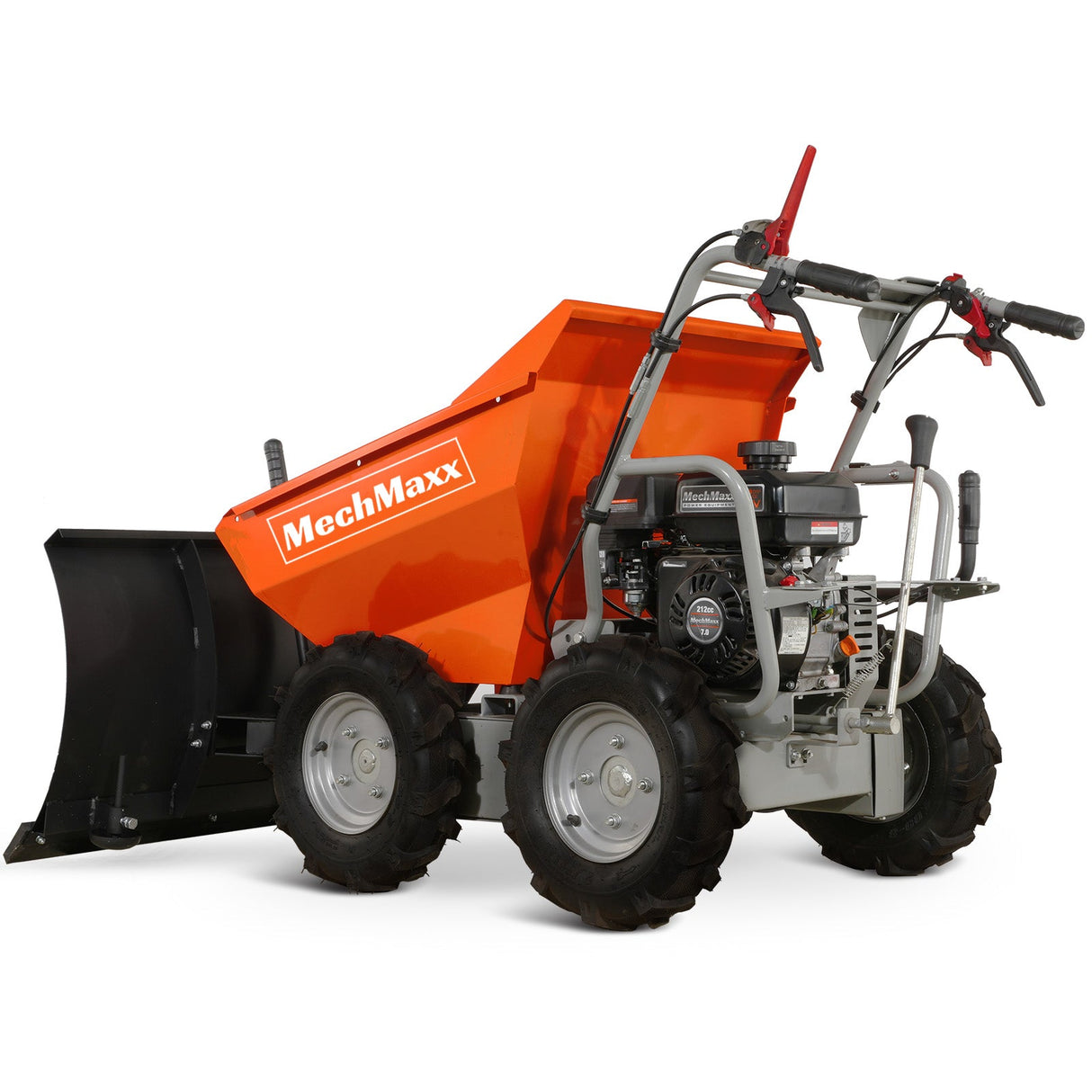 MechMaxx 660lbs Capacity 7HP Gas Powered Wheelbarrow Cart with Snow Shovel , T30
