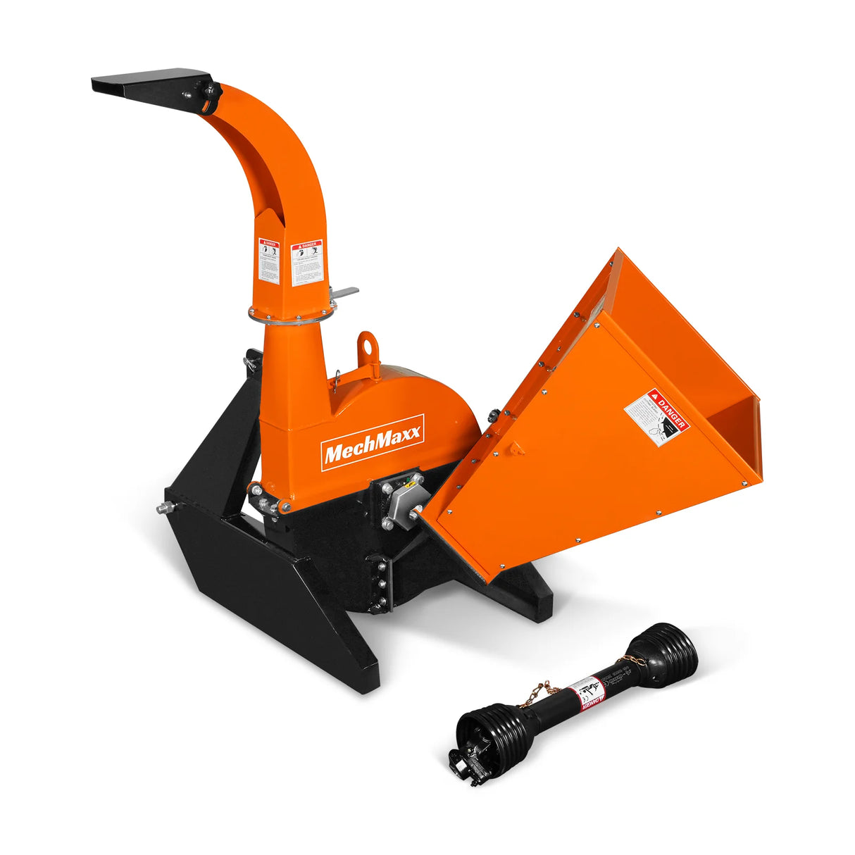 MechMaxx 3-Point PTO Stump Grinder & Wood Chipper Bundle – Orange