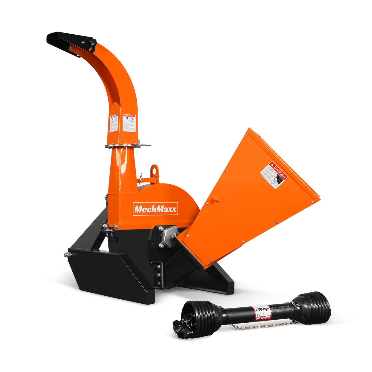 MechMaxx 3-Point PTO Stump Grinder & Wood Chipper Bundle – Orange