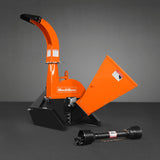 MechMaxx 3-Point PTO Stump Grinder & Wood Chipper Bundle – Orange