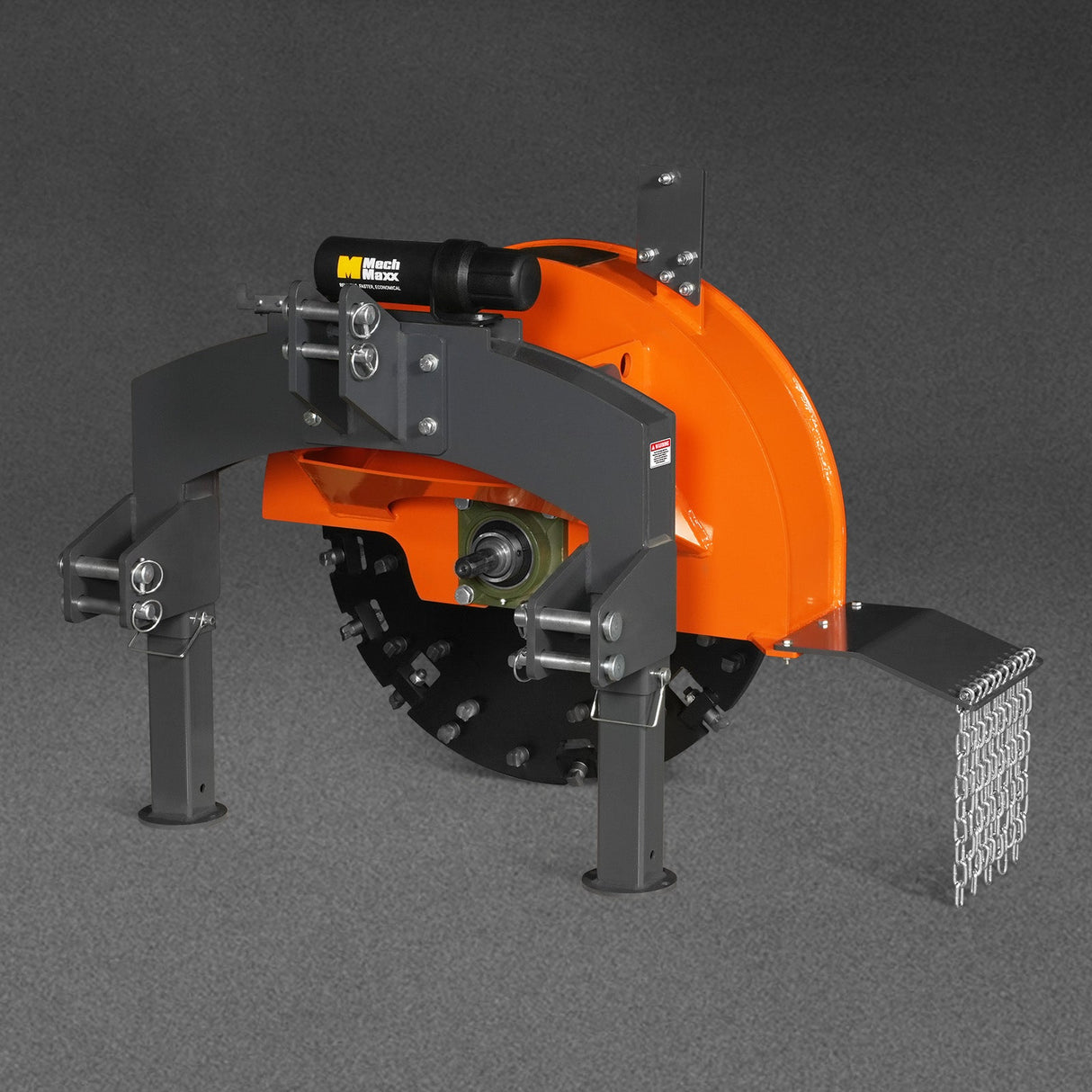 MechMaxx 3-Point PTO Stump Grinder, 30 in Flywheel, 40-100HP, with 44 Carbide Teeth (PTO Shaft Included with Slip Clutch), SG30PRO – Orange