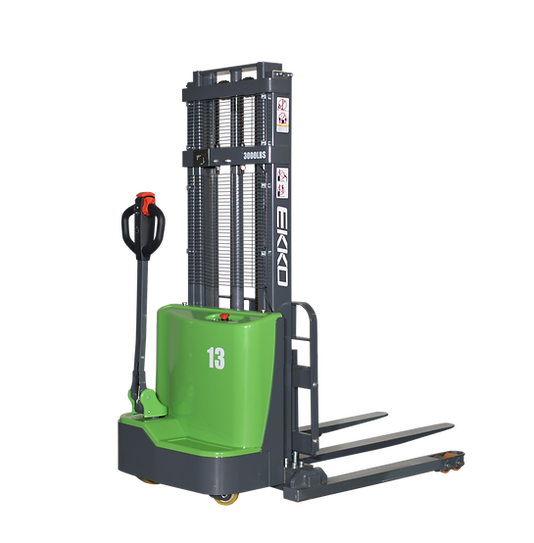 EKKO Lithium Straddle Stacker 2800 lb Capacity 138" Height EB13C-138LI