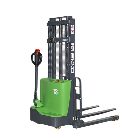 EKKO Lithium Straddle Stacker 2800 lb Capacity 138" Height EB13C-138LI
