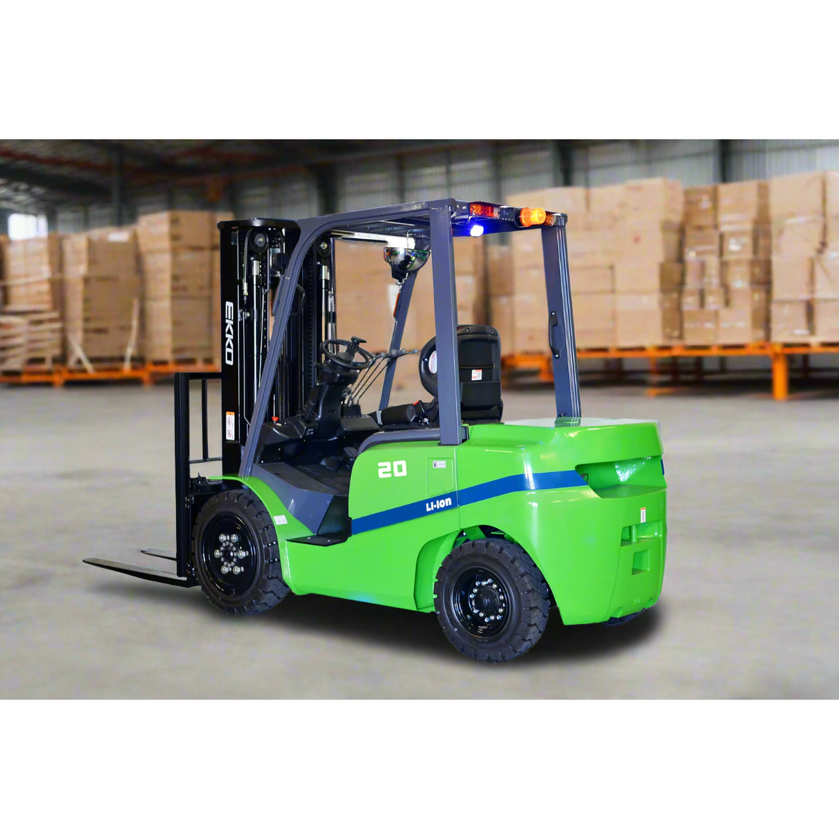 4 Wheel Electric Forklift | 4000 lbs Capacity | Raised Height 185'' | EKKO EK20GT-LI