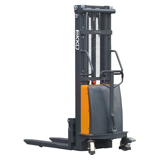 Semi-Electric Fork-Over Stacker | 3300 lbs Capacity | Lift Height 119.3'' | EKKO EA15C