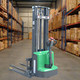 Electric Straddle Stacker | 2800 lbs Capacity | Lift Height 145'' | EKKO EB13E-145Li