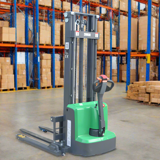 Electric Straddle Stacker | 2800 lbs Capacity | Lift Height 119'' | EKKO EB13E-LI