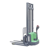 Electric Straddle Stacker | 2800 lbs Capacity | Lift Height 145'' | EKKO EB13ES-145Li