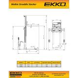 Electric Straddle Stacker | 4000 lbs Capacity | Lift Height 138'' | EKKO EB18E