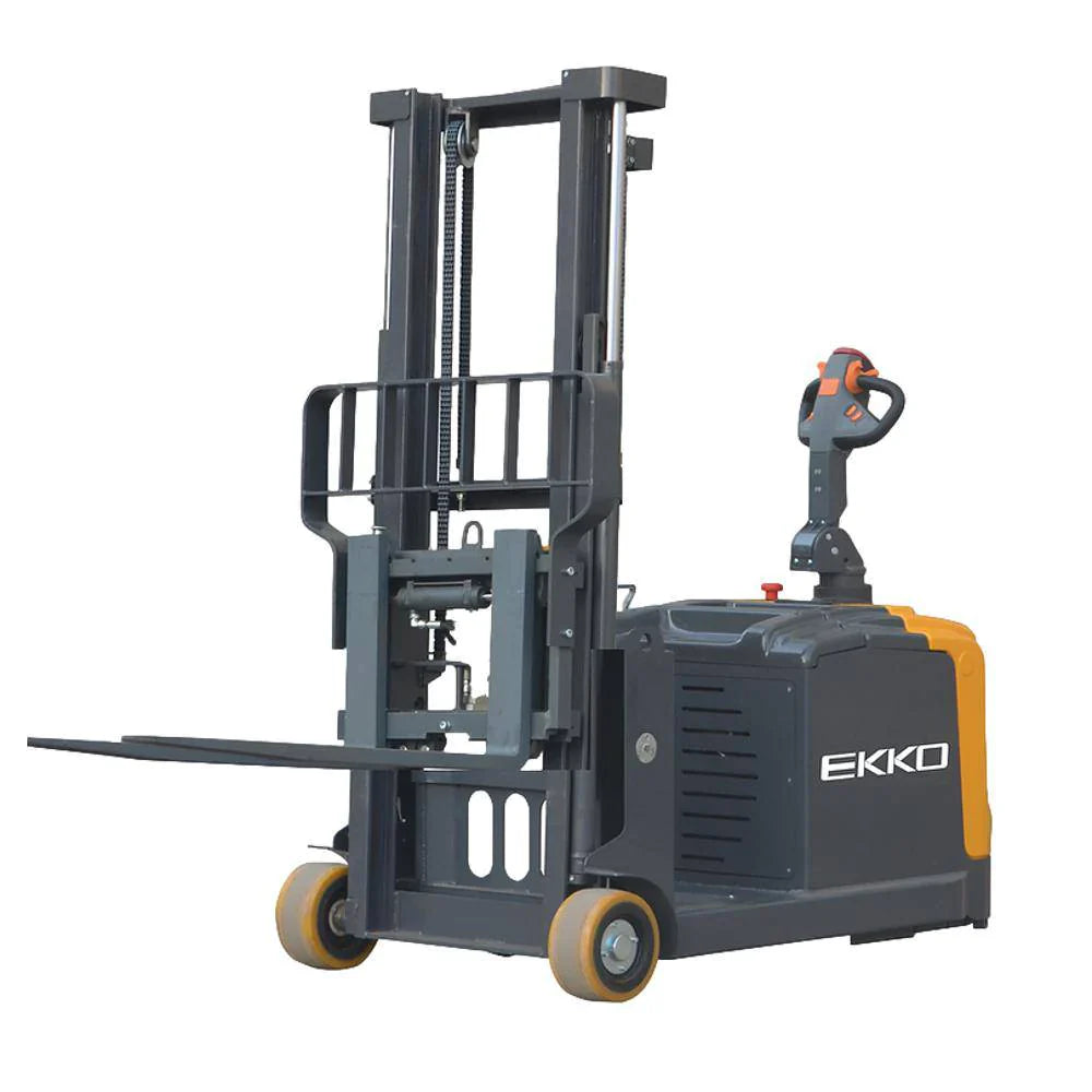 Electric Counterbalanced Walkie Stacker | 3300 lbs. Capacity |Lifting Height 118''| EKKO EK14
