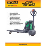 Electric Pallet Jack | Lithium Iron | 4000 lbs Capacity | EKKO EP18SLI