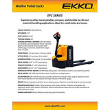 Pallet Jack |  Electric Rider | 5500 lbs Capacity | EKKO EP25E