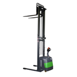 Full Powered Lithium Straddle Stacker | 4000 lb. Cap.| 118" Height | EKKO EB18C-118Li