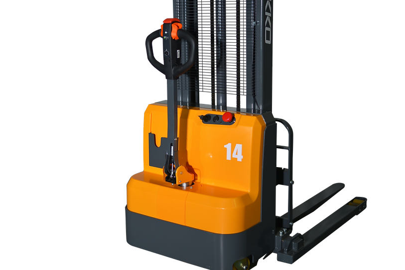 EKKO Full Powered Straddle Stacker 3000 lb Capacity 118" Height EB14C-118