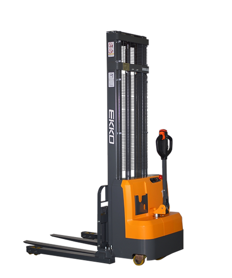 EKKO Full Powered Straddle Stacker 3000 lb. Capacity 145" Height EB14C-145