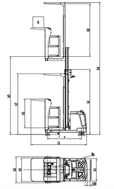 EKKO Lithium Electric Order Picker 220 lbs Capacity, 165" Lift Height EOP22-165LI