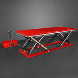 Stationary Electric Hydraulic Parallel Double Scissor Lift Table 6600lb Capacity,  112.9" x 39.4"Platform,  34.3"Lift Height, UL Certified Motor,  ELT66P