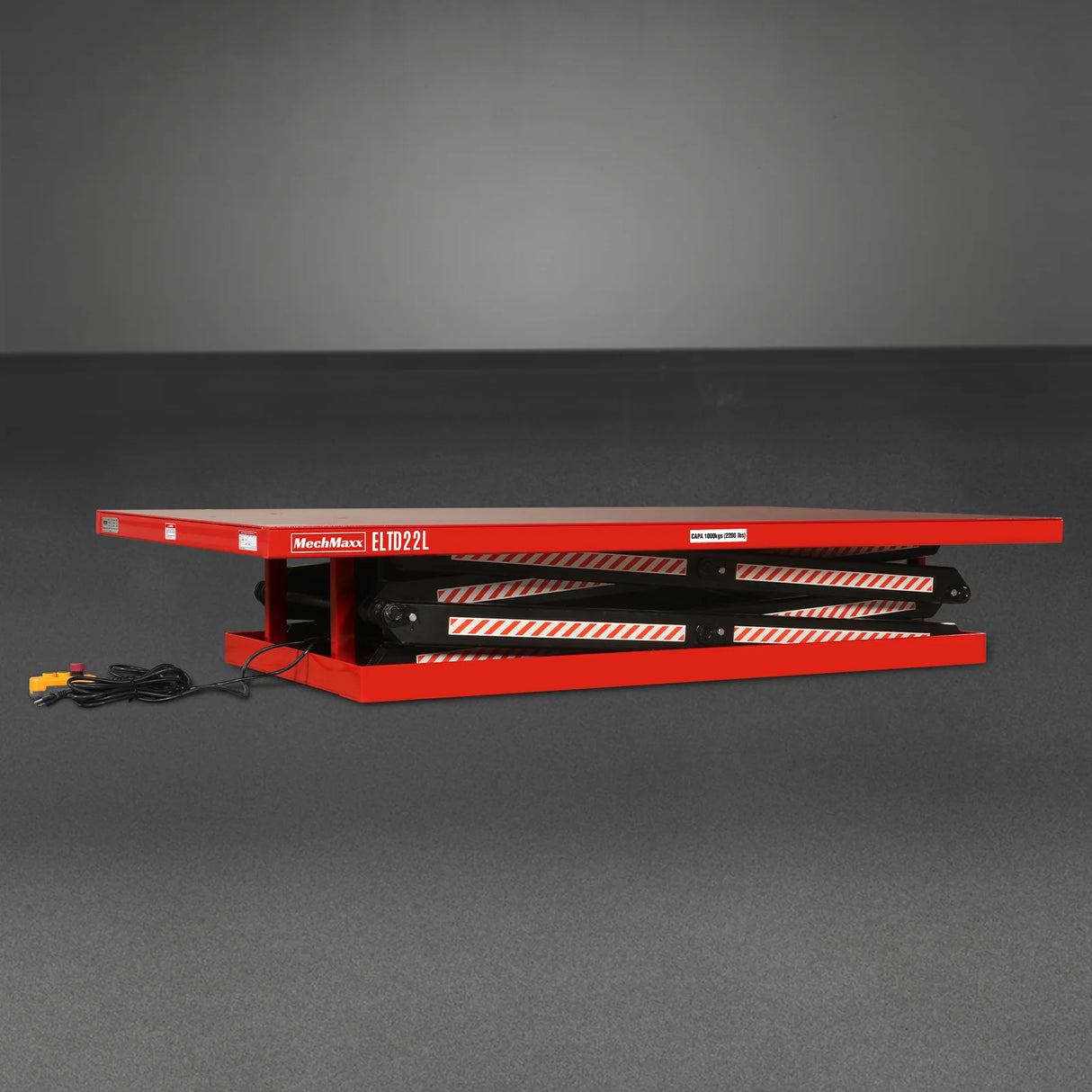 2200 lbs Capacity Stationary Powered Hydraulic Double Scissor Lift Table, 86.6" x 51.2" Platform, 94.5" Lift Height,  UL Certified Motor,  ELTD22L