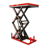 2200 lbs Capacity Stationary Electric Hydraulic Double Scissor Lift Table - 51.2" x 32.3" Platform,  70.1" Lift Height,  UL Certified Motor,  ELTD22
