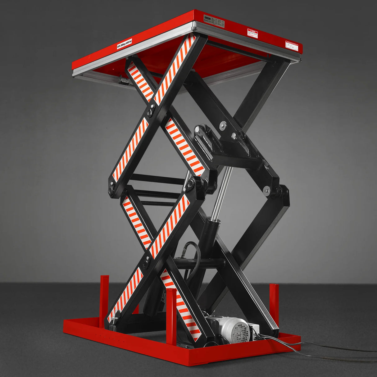 4400lbs Capacity Stationary Electric Hydraulic Double Scissor Lift Table,  51.2" x 33.5" Platform,  70.1" Lift Height,  UL Certified Motor,  ELTD44