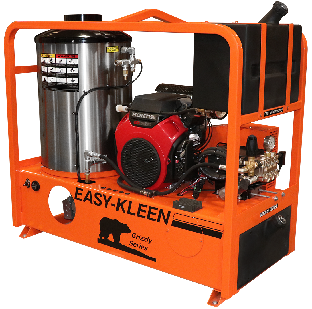 Easy Kleen 5,000 PSI 5 GPM Honda 24 HP Grizzly Industrial Oil Fired Hot Water Gas Pressure Washer EZO5005G/H