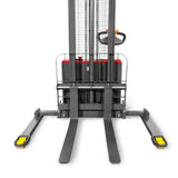 2640lbs Electric Straddle Stacker,  98" Lift,  Adjustable Legs & Forks,  F26-98SLA