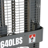 2640lbs Lithium-ion Electric Straddle Stacker,  118" Lift,  Adjustable Legs & Forks,  F26-118S