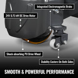 3300lbs Lithium-ion Electric Pallet Jack,  45"x27" Fork,  24V 40Ah Battery,  Walkie Type Truck,  EPT33