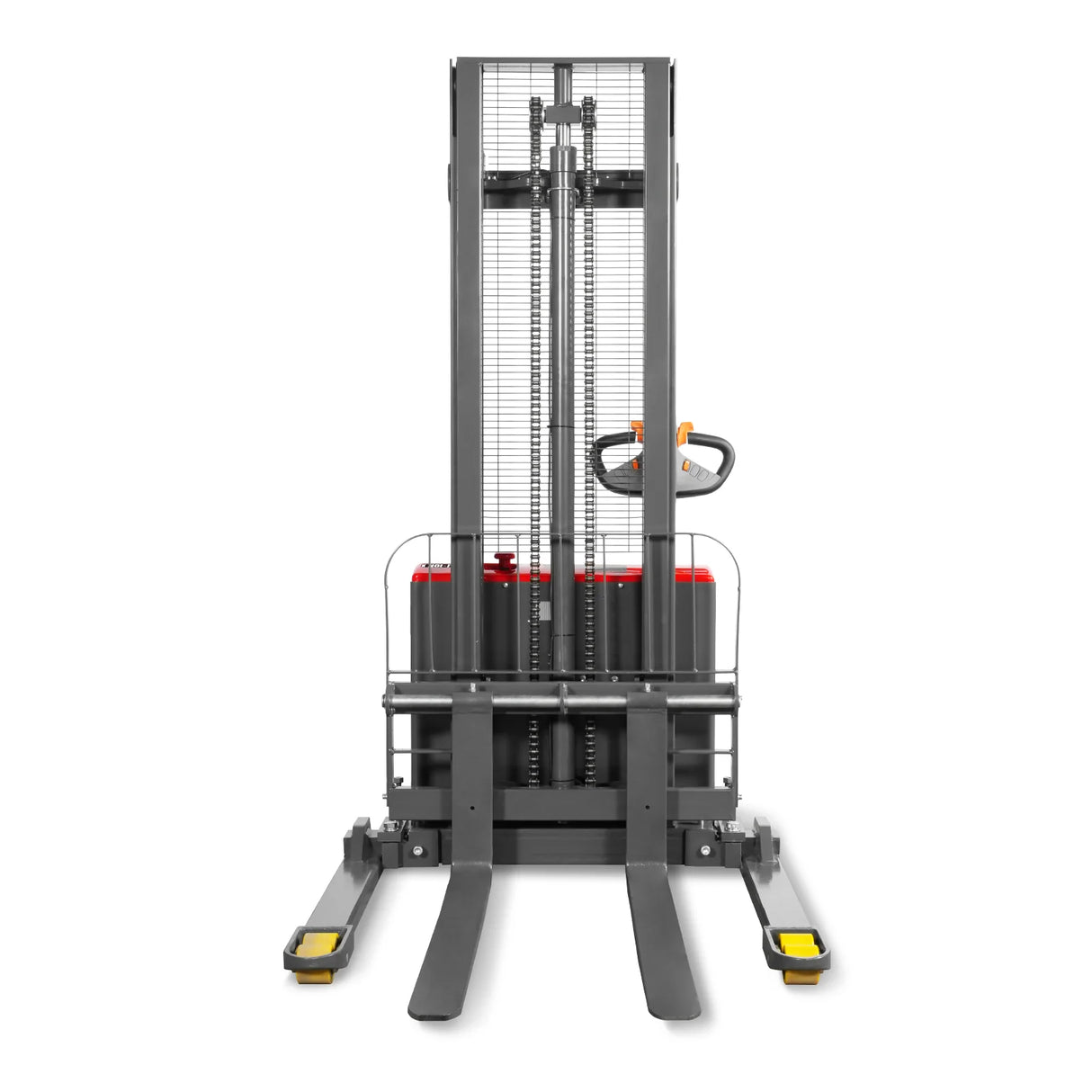 2640lbs Lithium-ion Electric Straddle Stacker,  118" Lift,  Adjustable Legs & Forks,  F26-118S