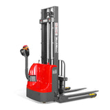 2640lbs Lithium-ion Electric Straddle Stacker,  118" Lift,  Adjustable Legs & Forks,  F26-118S