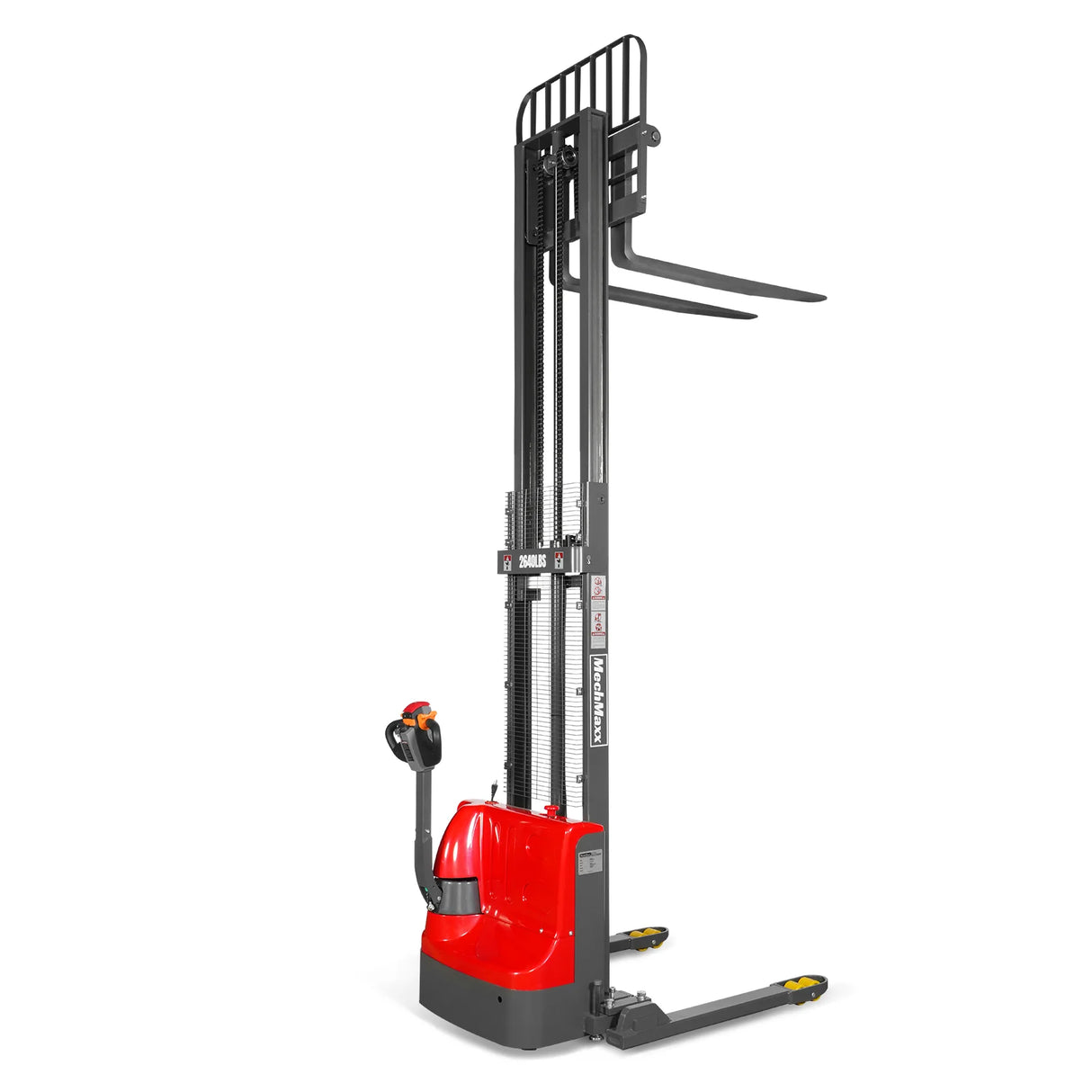 2640lbs Lithium-ion Electric Straddle Stacker,  118" Lift,  Adjustable Legs & Forks,  F26-118S
