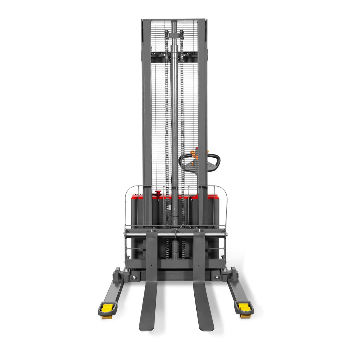 2640lbs Lithium-ion Electric Straddle Stacker,  138" Lift,  Adjustable Legs & Forks,  F26-138S
