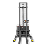 2640lbs Lithium-ion Electric Straddle Stacker,  138" Lift,  Adjustable Legs & Forks,  F26-138S