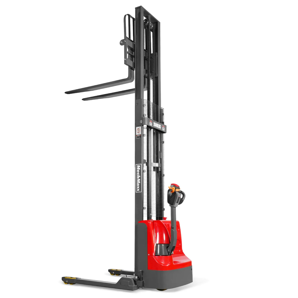 2640lbs Lithium-ion Electric Straddle Stacker,  138" Lift,  Adjustable Legs & Forks,  F26-138S