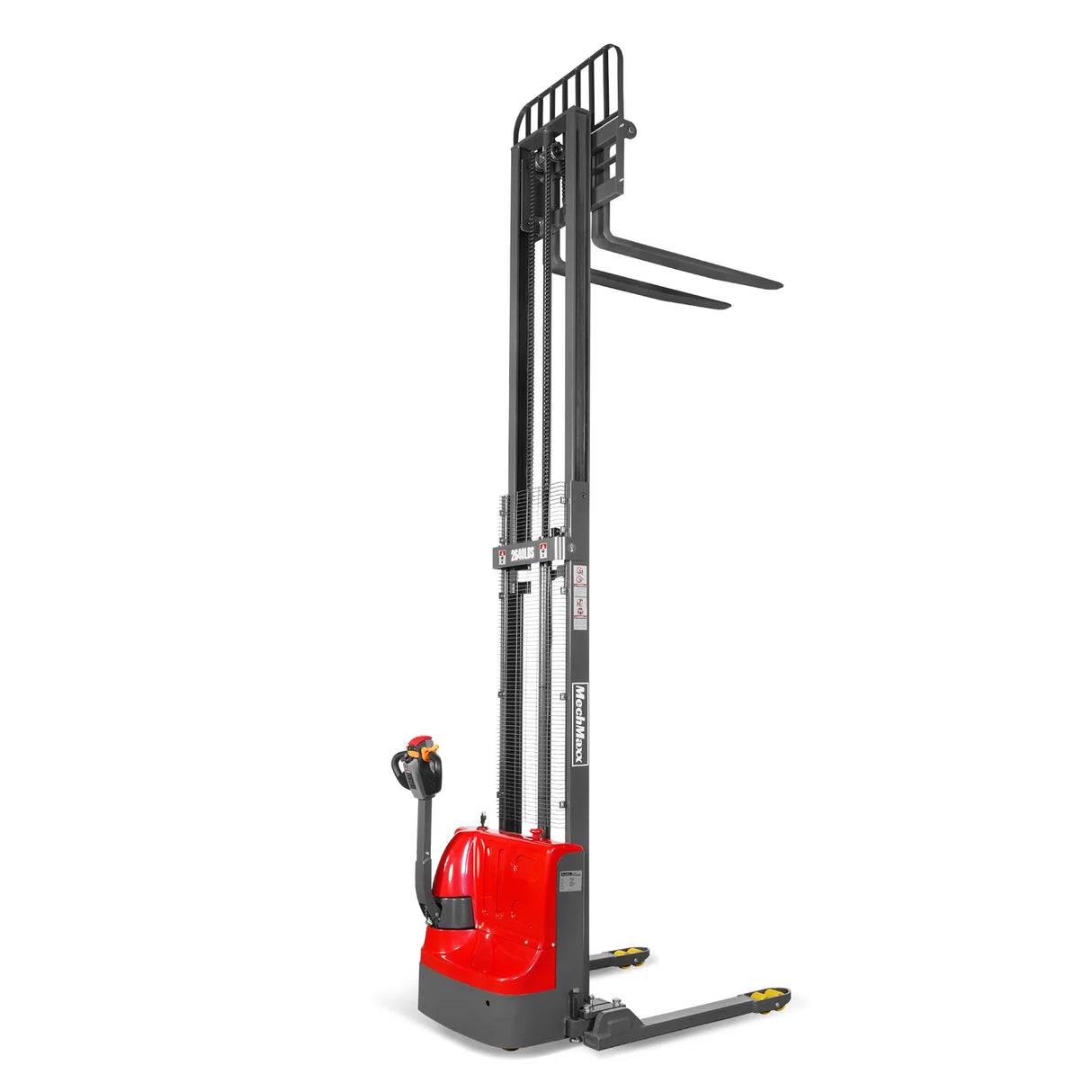2640lbs Lithium-ion Electric Straddle Stacker,  138" Lift,  Adjustable Legs & Forks,  F26-138S