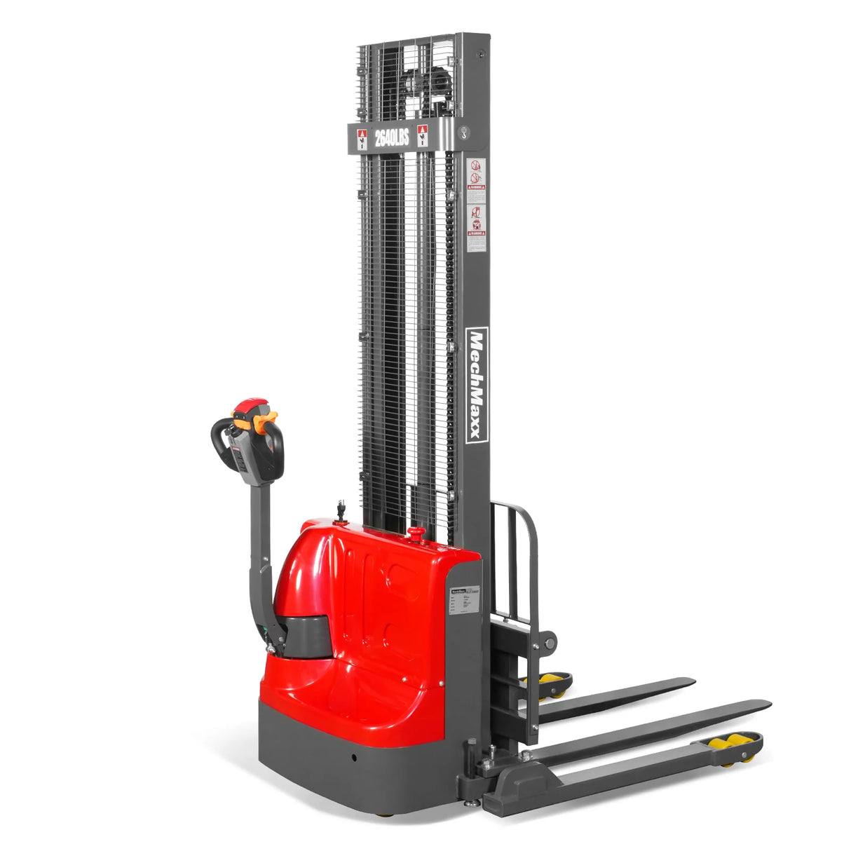 2640lbs Electric Straddle Stacker, 138" Lift,  Adjustable Legs & Forks,  F26-138SLA