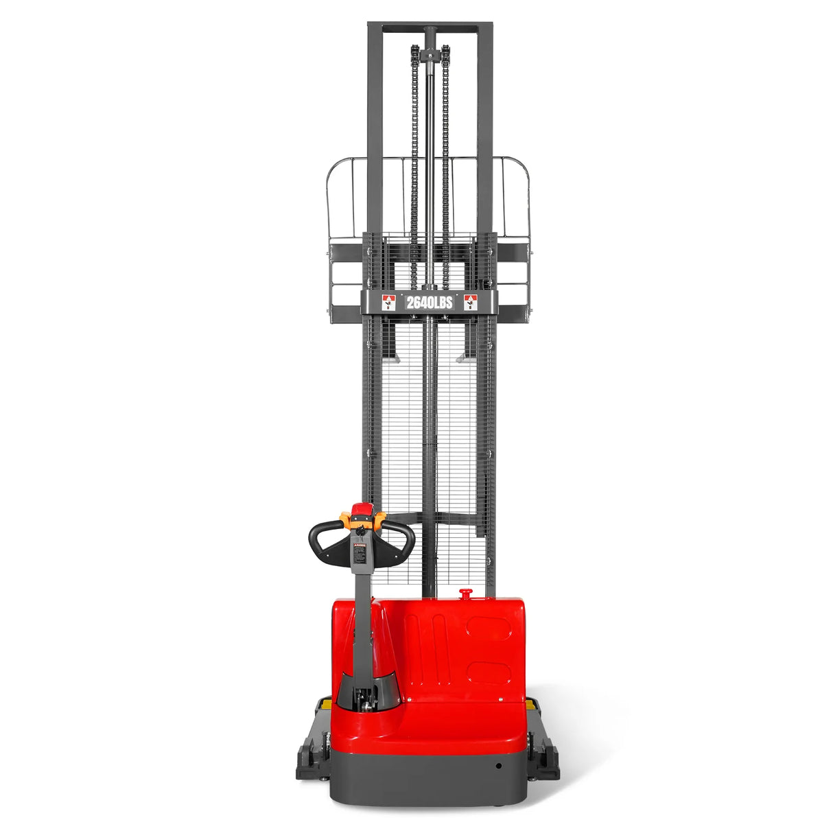 2640lbs Electric Straddle Stacker, 138" Lift,  Adjustable Legs & Forks,  F26-138SLA