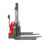 2640lbs Lithium-ion Electric Straddle Stacker,  98" Lift,  Adjustable Legs & Forks,  F26-98S