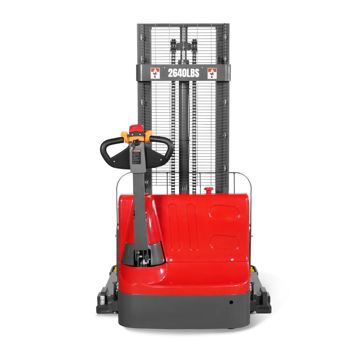 2640lbs Electric Straddle Stacker,  98" Lift,  Adjustable Legs & Forks,  F26-98SLA