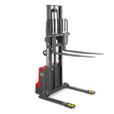 2640lbs Lithium-ion Electric Straddle Stacker,  98" Lift,  Adjustable Legs & Forks,  F26-98S