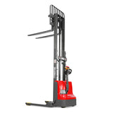2640lbs Electric Straddle Stacker,  98" Lift,  Adjustable Legs & Forks,  F26-98SLA