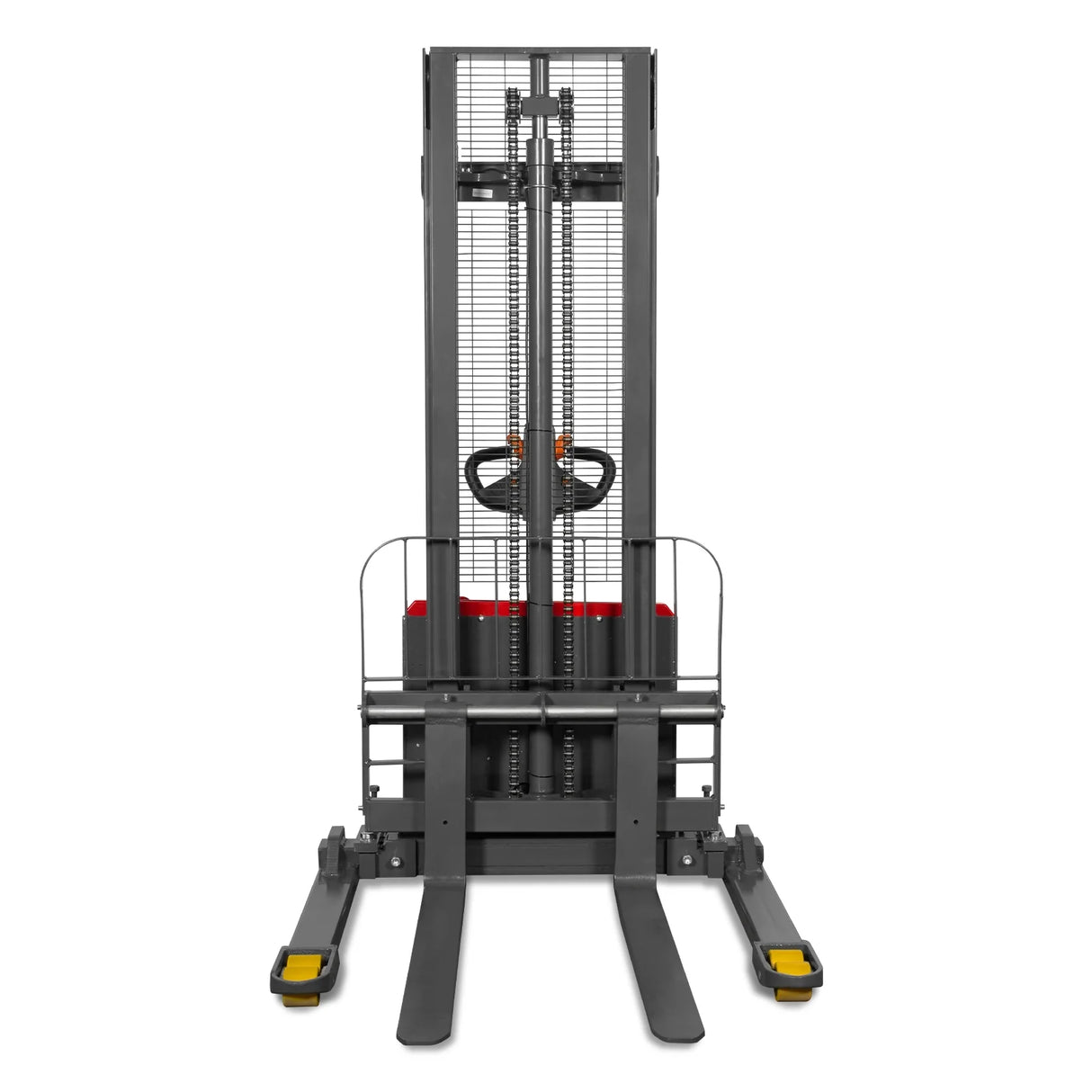 3300lbs Lithium-ion Electric Straddle Stacker,  118" Lift,  Adjustable Legs & Forks,  F33-118S
