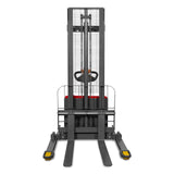 3300lbs Lithium-ion Electric Straddle Stacker,  118" Lift,  Adjustable Legs & Forks,  F33-118S