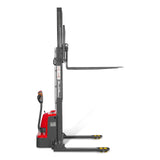 3300lbs Lithium-ion Electric Straddle Stacker,  118" Lift,  Adjustable Legs & Forks,  F33-118S