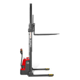 3300lbs Electric Straddle Stacker,  138" Lift,  Adjustable Legs & Forks,  F33-138SLA