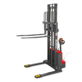 3300lbs Lithium-ion Electric Straddle Stacker,  98" Lift,  Adjustable Legs & Forks,  F33-98S